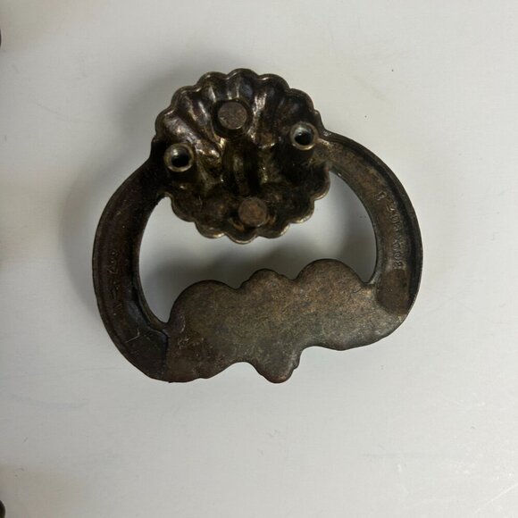 Antique Brass Handles Set of 4 Teardrop Drawer Pull 7" Furniture - Picture 7 of 9